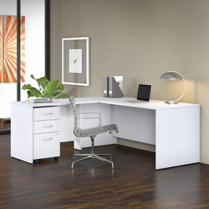 L Shaped Desk with Mobile File Cabinet