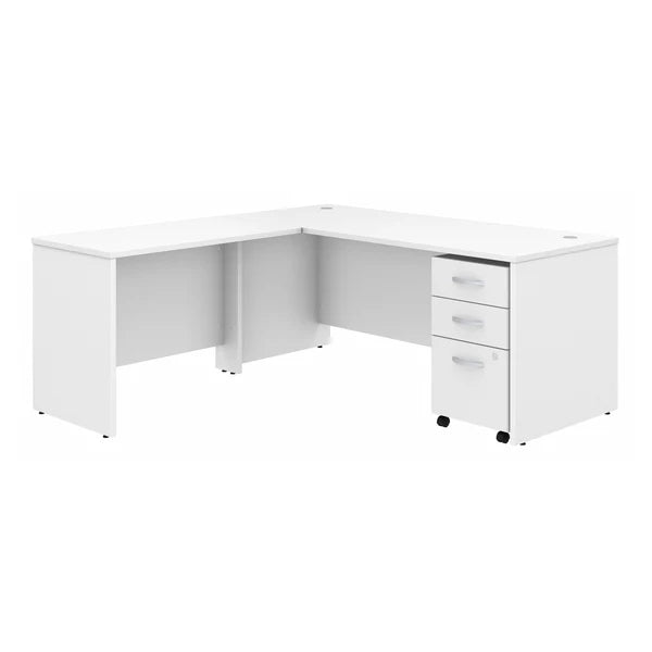 L Shaped Desk with Mobile File Cabinet